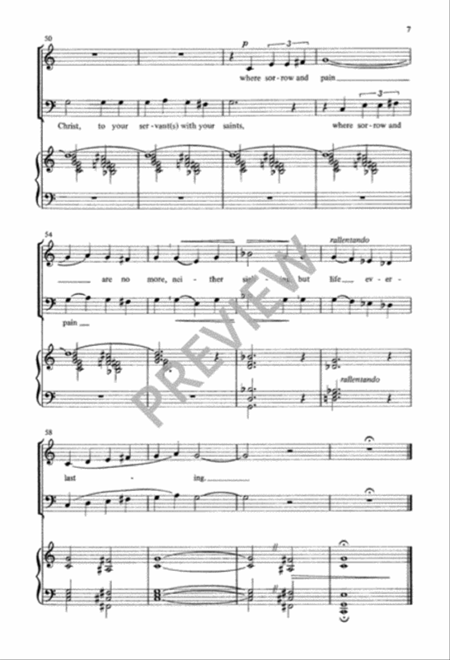 Give Rest, O Christ 4-Part scores gallery preview page 8
