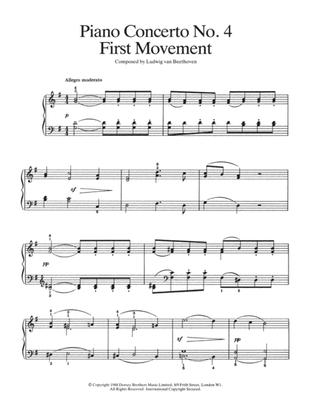 Book cover for Piano Concerto No.4 In G Major, First Movement