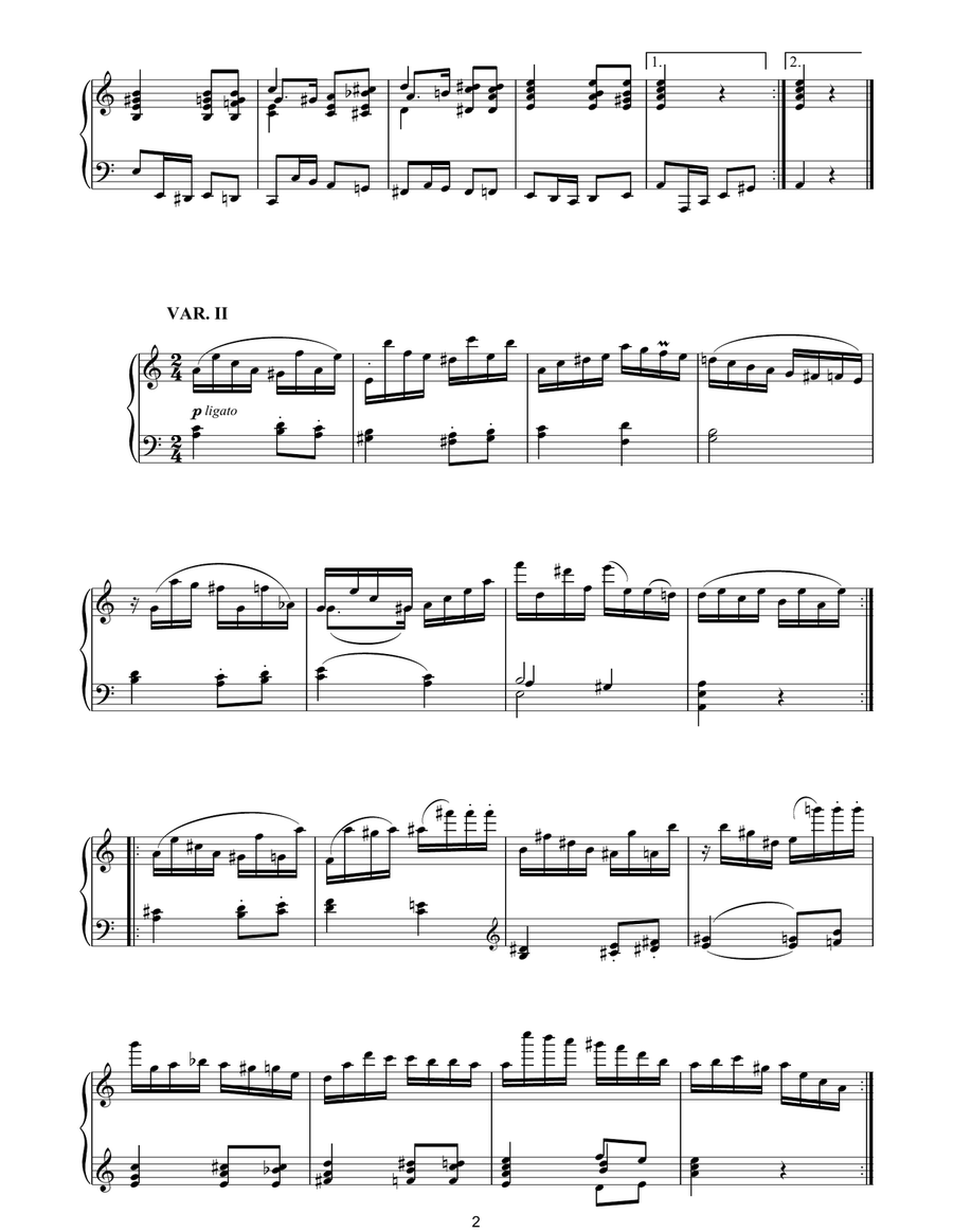 Huttenbrenner Variations Piano Solo scores gallery preview page 2
