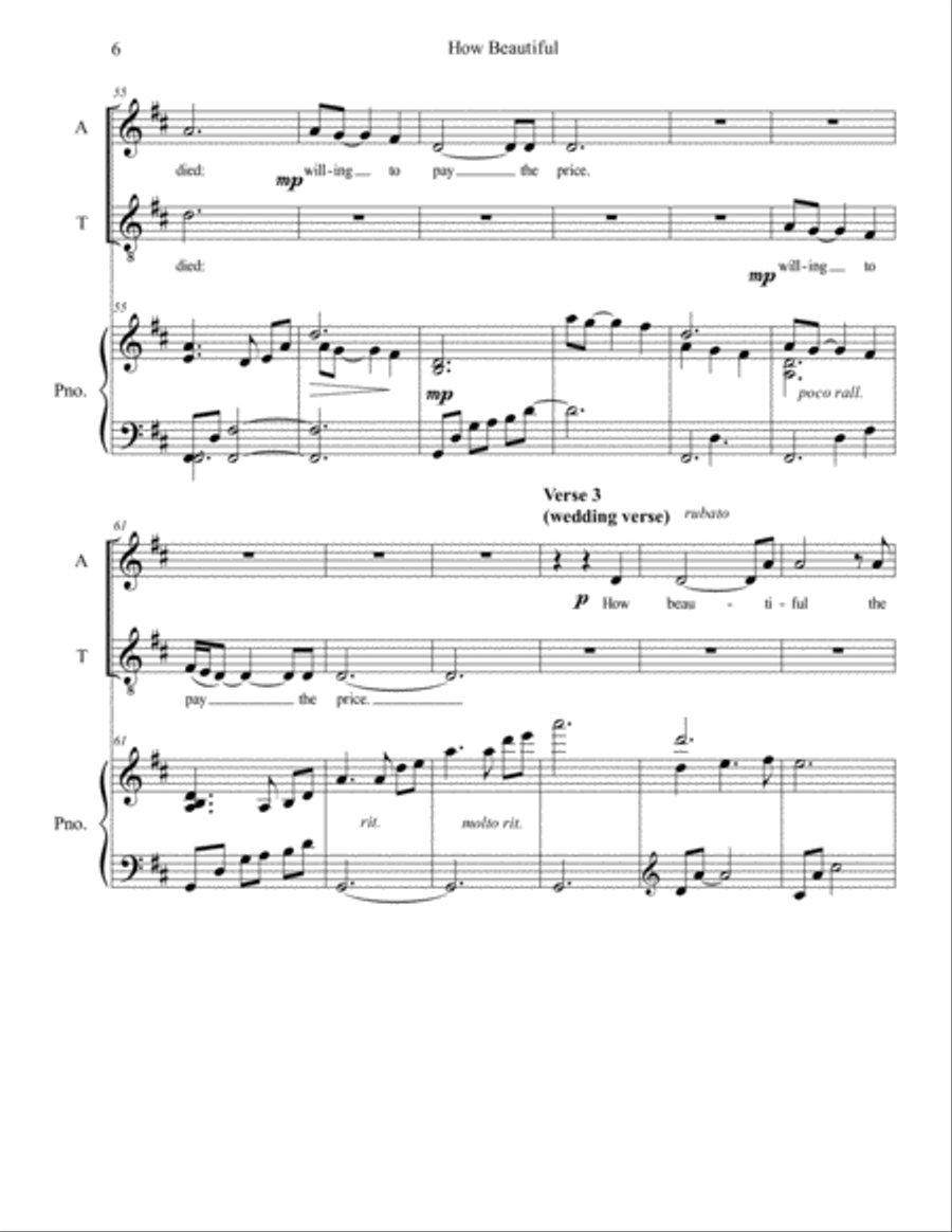 How Beautiful How Beautiful Piano scores gallery preview page 6