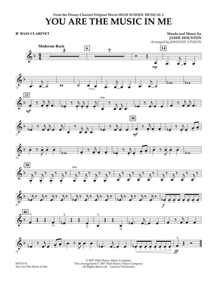 Book cover for You Are The Music In Me (from High School Musical 2) - Bb Bass Clarinet