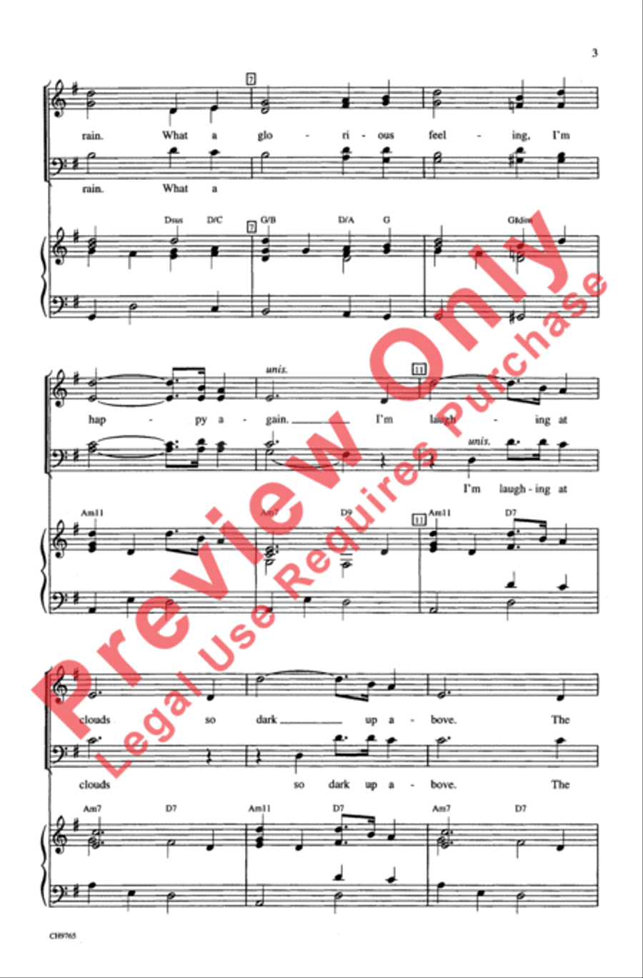 Singin' in the Rain Singin' in the Rain 4-Part scores gallery preview page 3