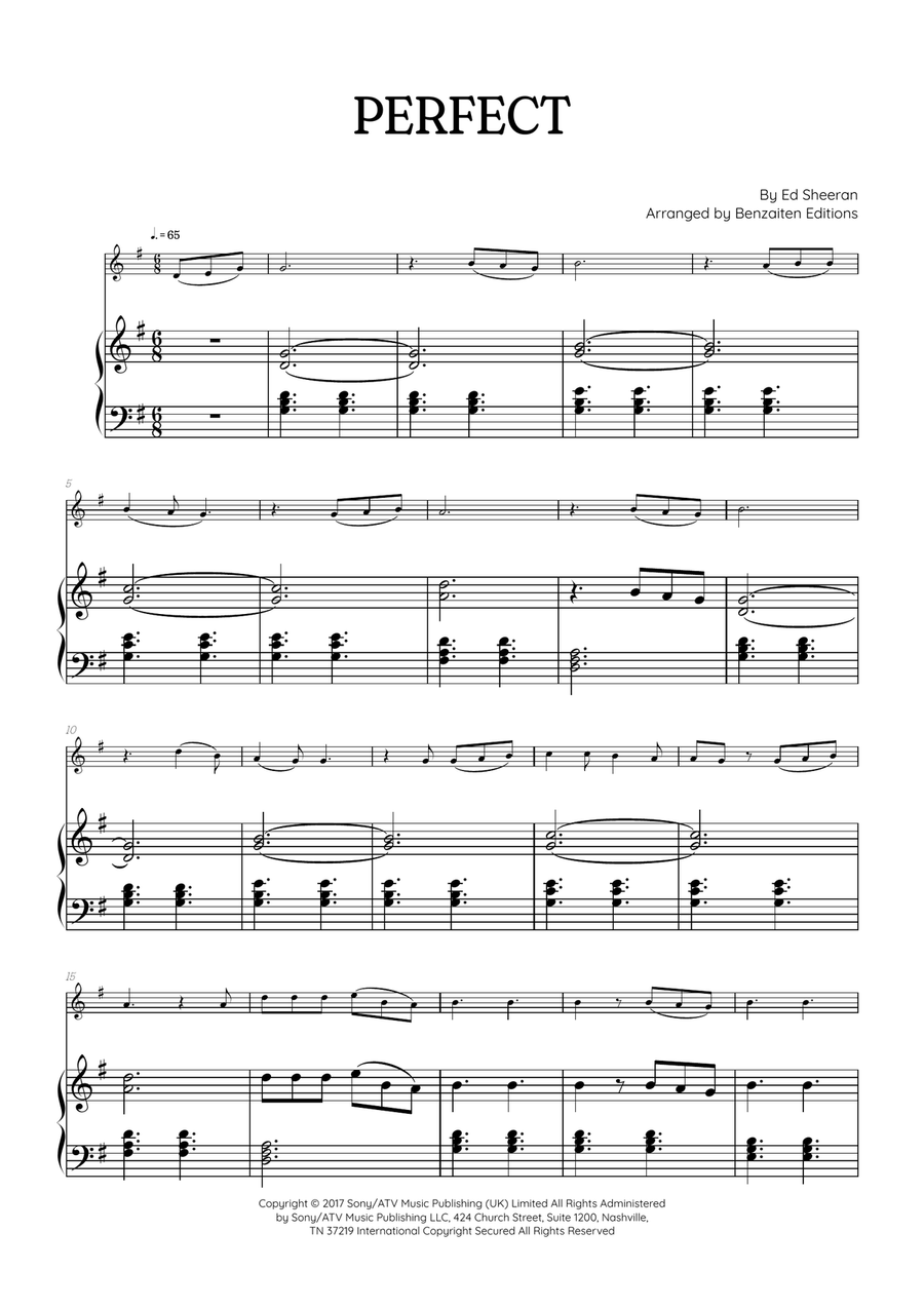 Perfect Violin Solo scores gallery preview page 1