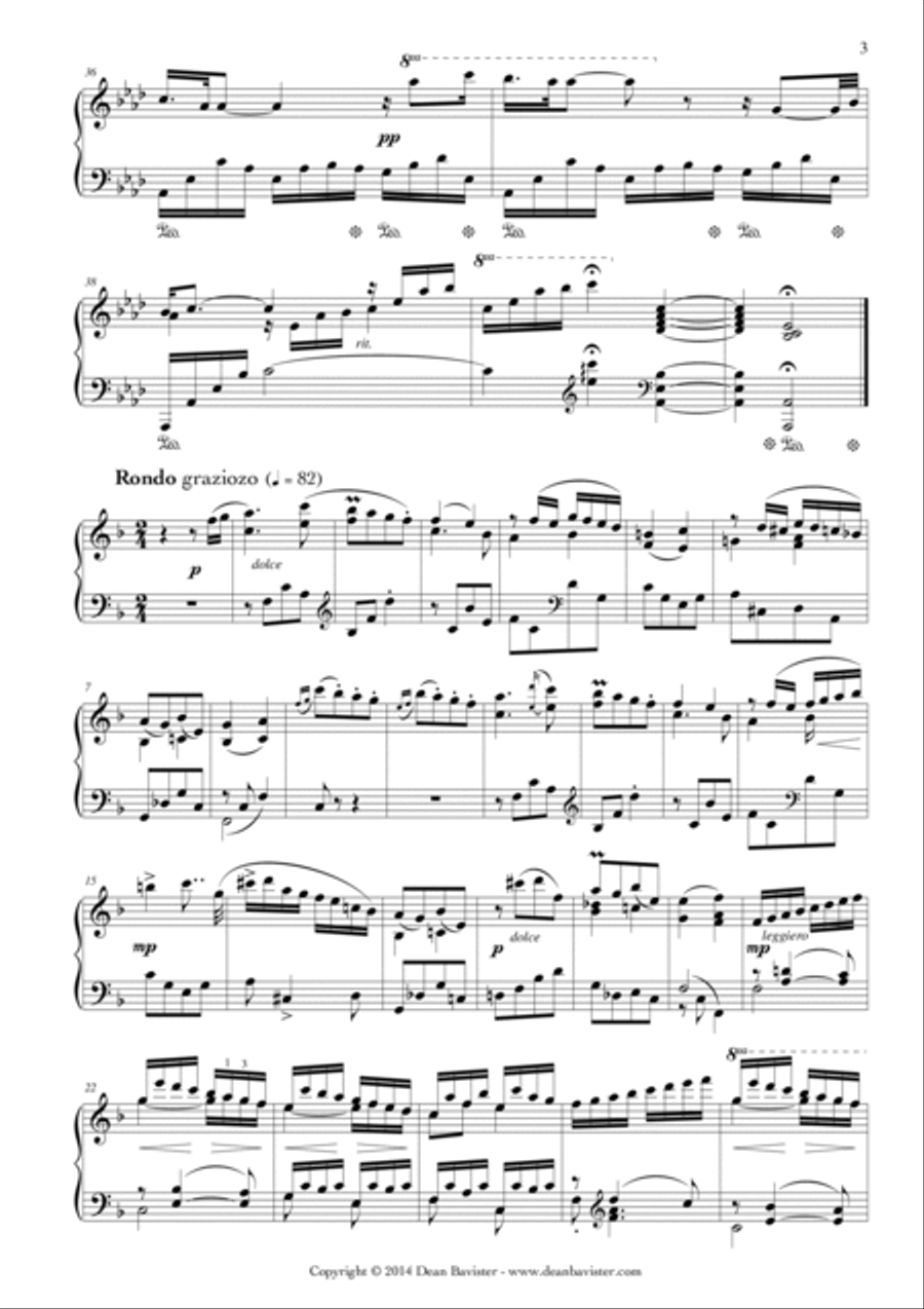 Adagio & Rondo Grazioso for Piano (Opus 22) Piano Solo scores gallery preview page 4