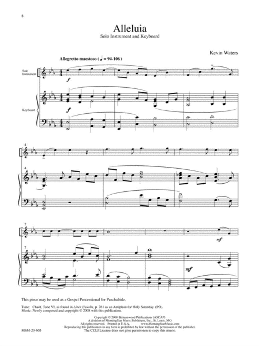 Three Chant-Based Pieces for Solo Instrument and Keyboard image number null