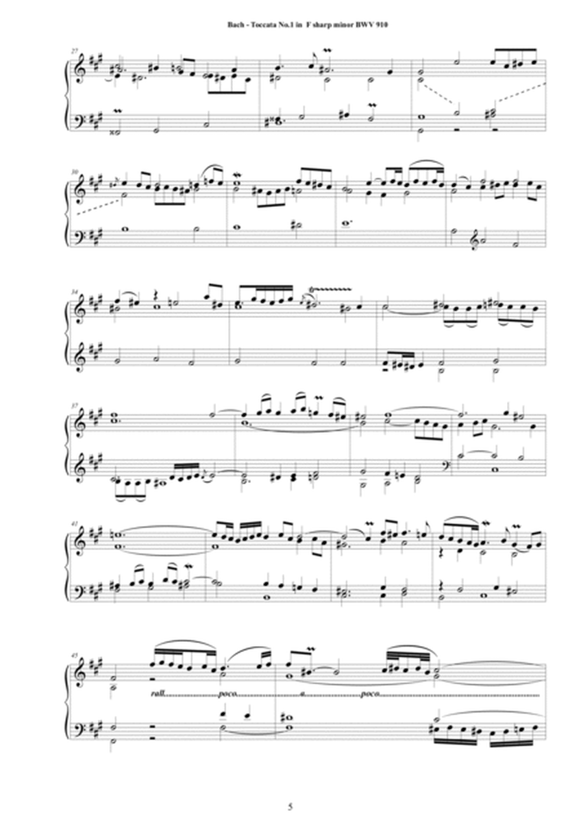 Bach's Toccatas BWV 910-916 for Harpsichord or Piano - Complete scores image number null