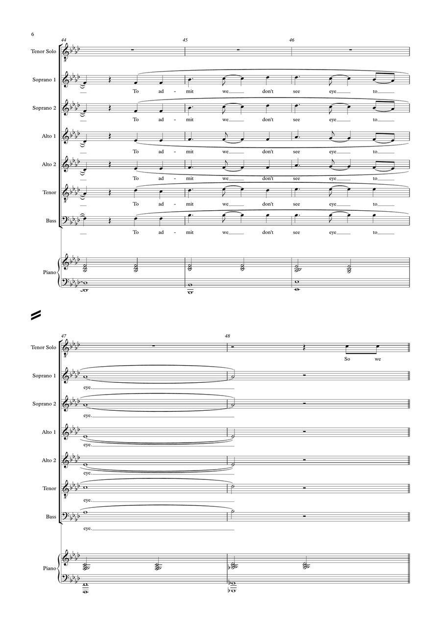 The Living Years Divisi scores gallery preview page 6