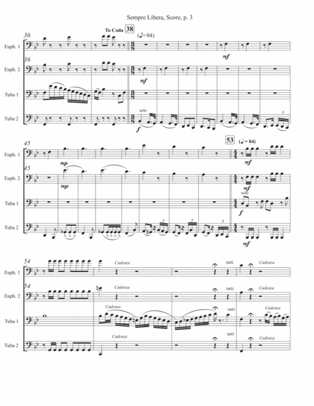 Sempre Libra for Tuba/Euphonium Quartet (Tuba feature)