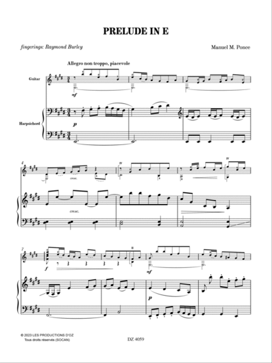 Prelude in E Classical Guitar scores gallery preview page 2