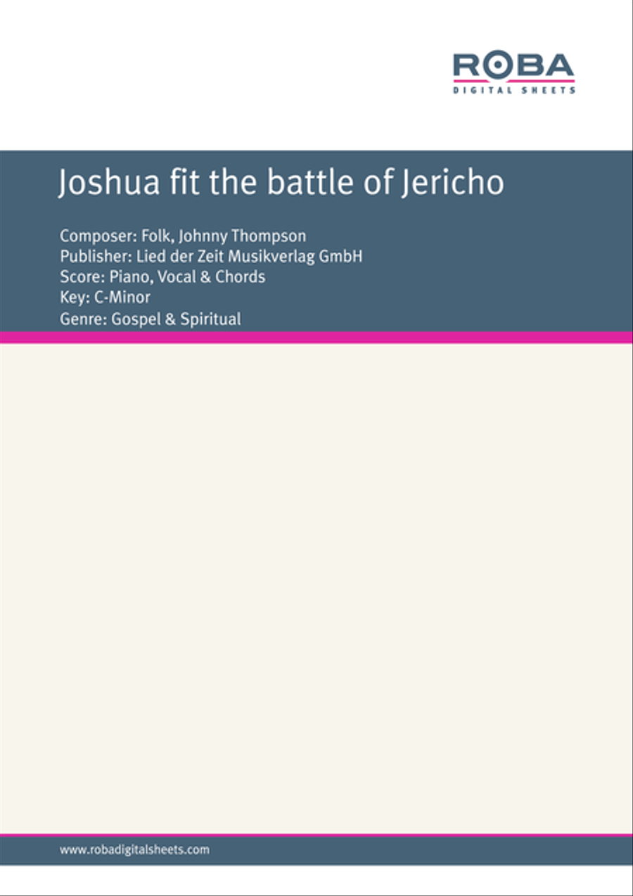 Joshua fit the battle of Jericho Voice scores gallery preview page 1