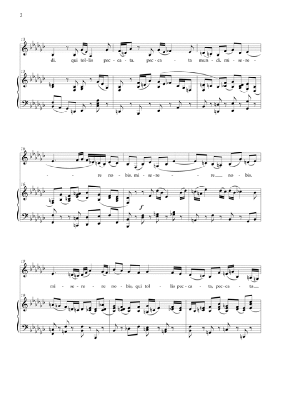 Agnus Dei - Mass B Minor BACH - Eb minor Voice scores gallery preview page 2