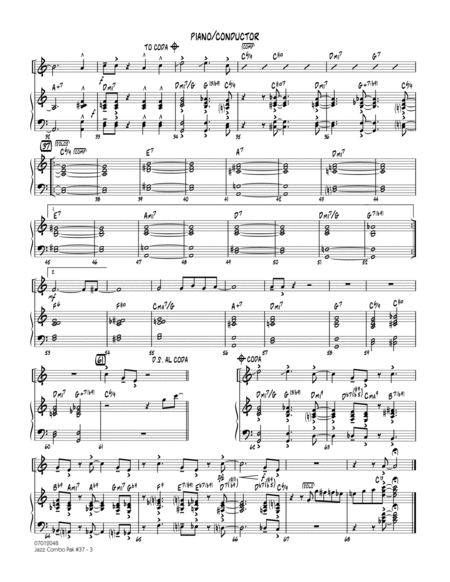 Jazz Combo Pak #37 (Count Basie) - Piano/Conductor Score