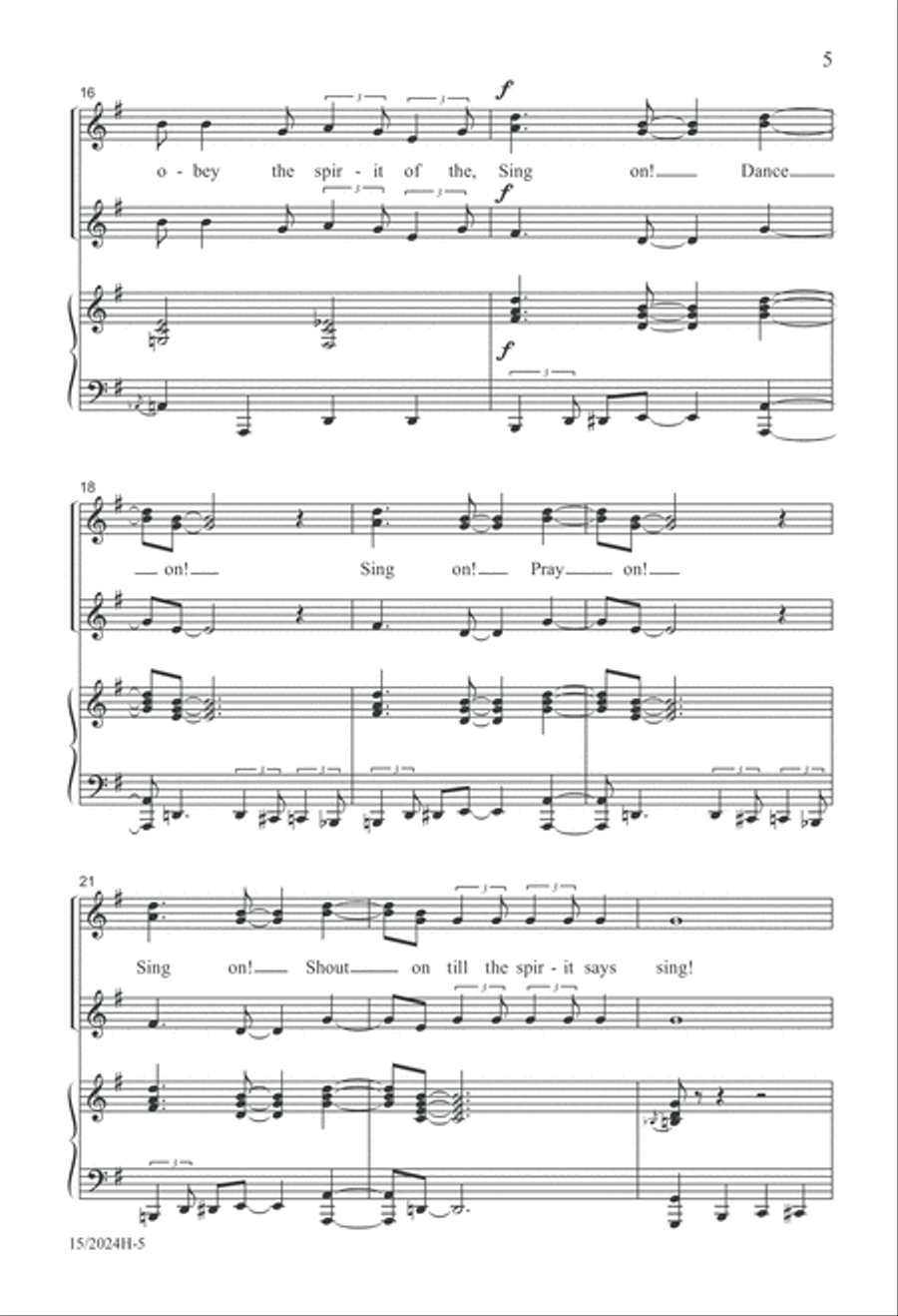 I'm Gonna Sing SSA scores gallery preview page 5