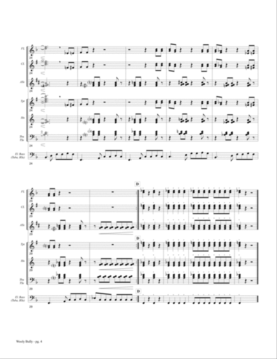 Wooly Bully Jazz Ensemble scores gallery preview page 5