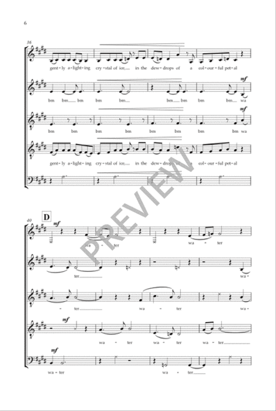 Water Water Choir scores gallery preview page 7