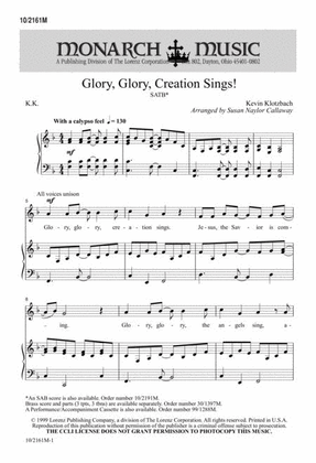 Book cover for Glory, Glory! Creation Sings!