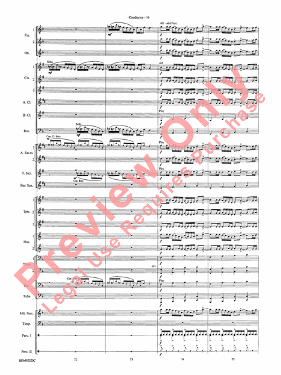 Prairiesong Concert Band scores gallery preview page 19