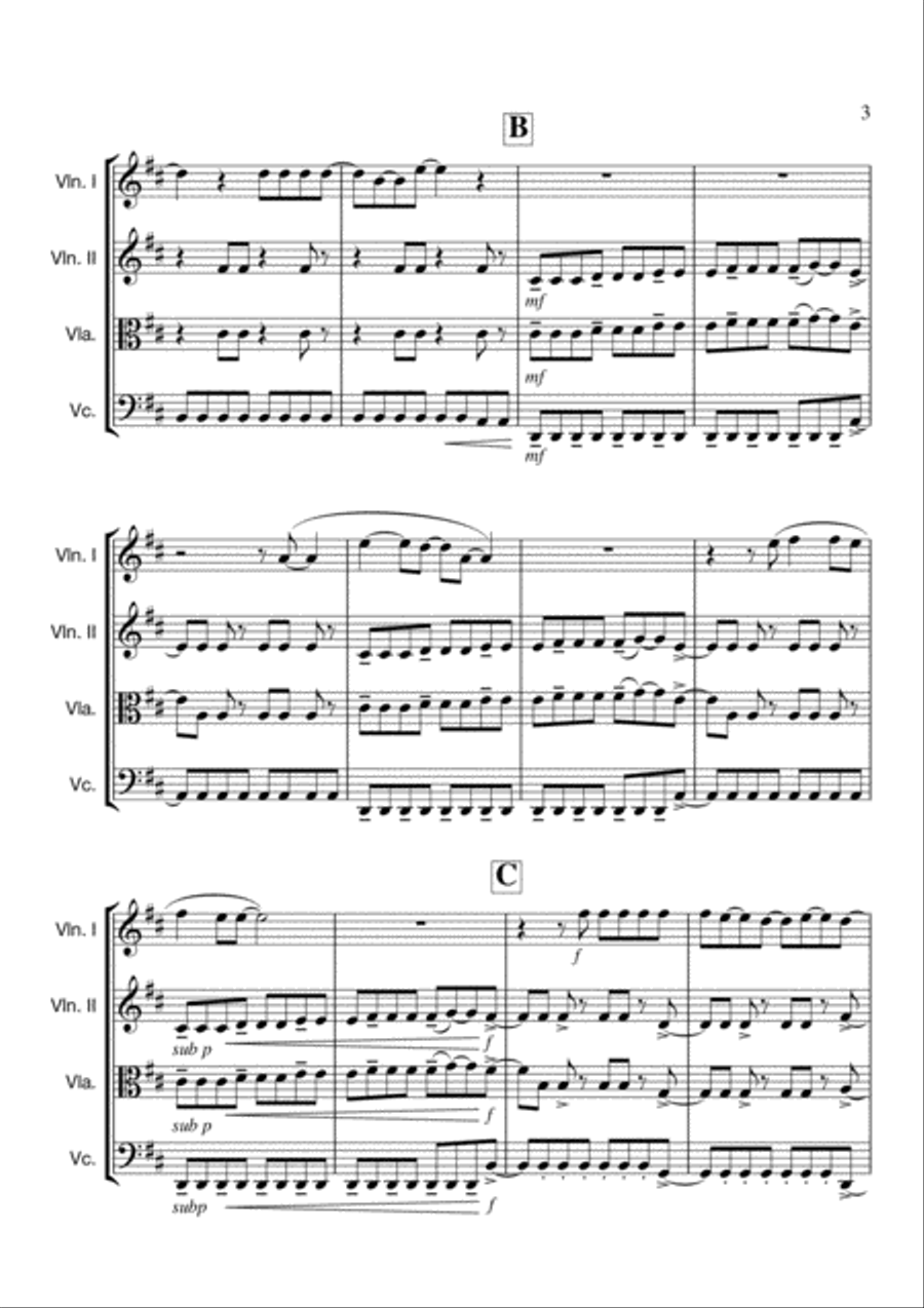 Everlong Everlong String Quartet scores gallery preview page 3
