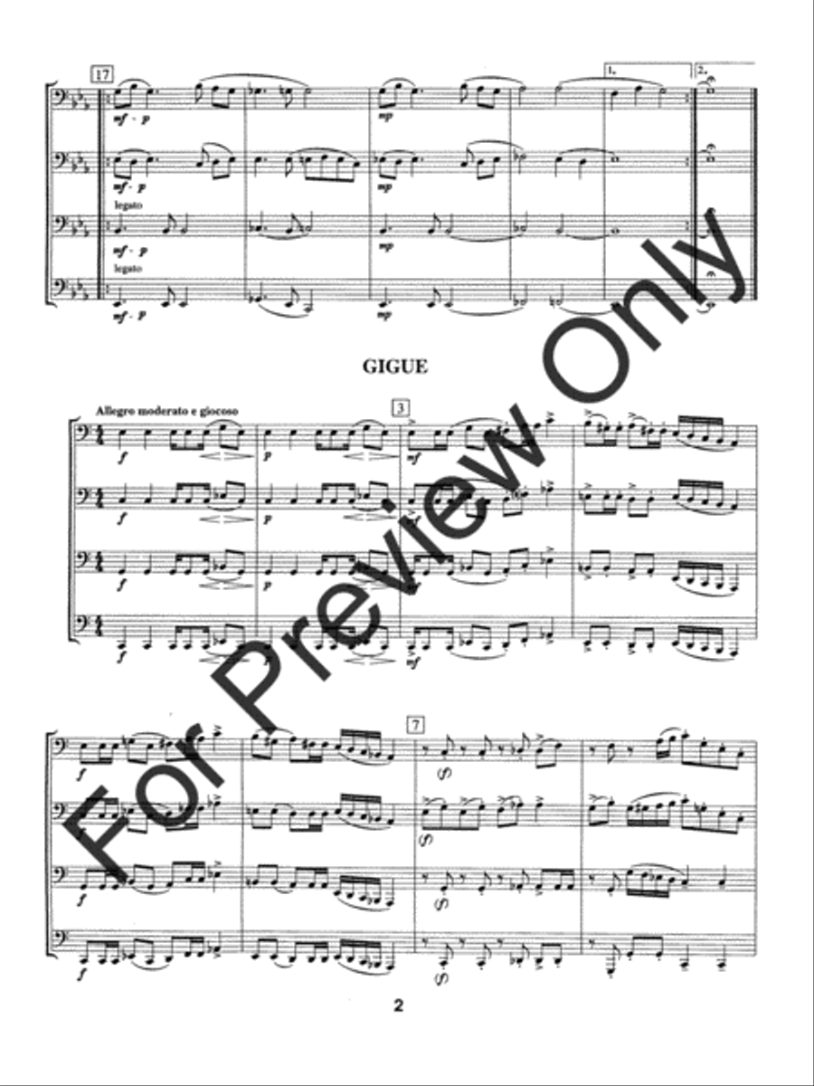 Chorale and Gigue Tuba scores gallery preview page 5