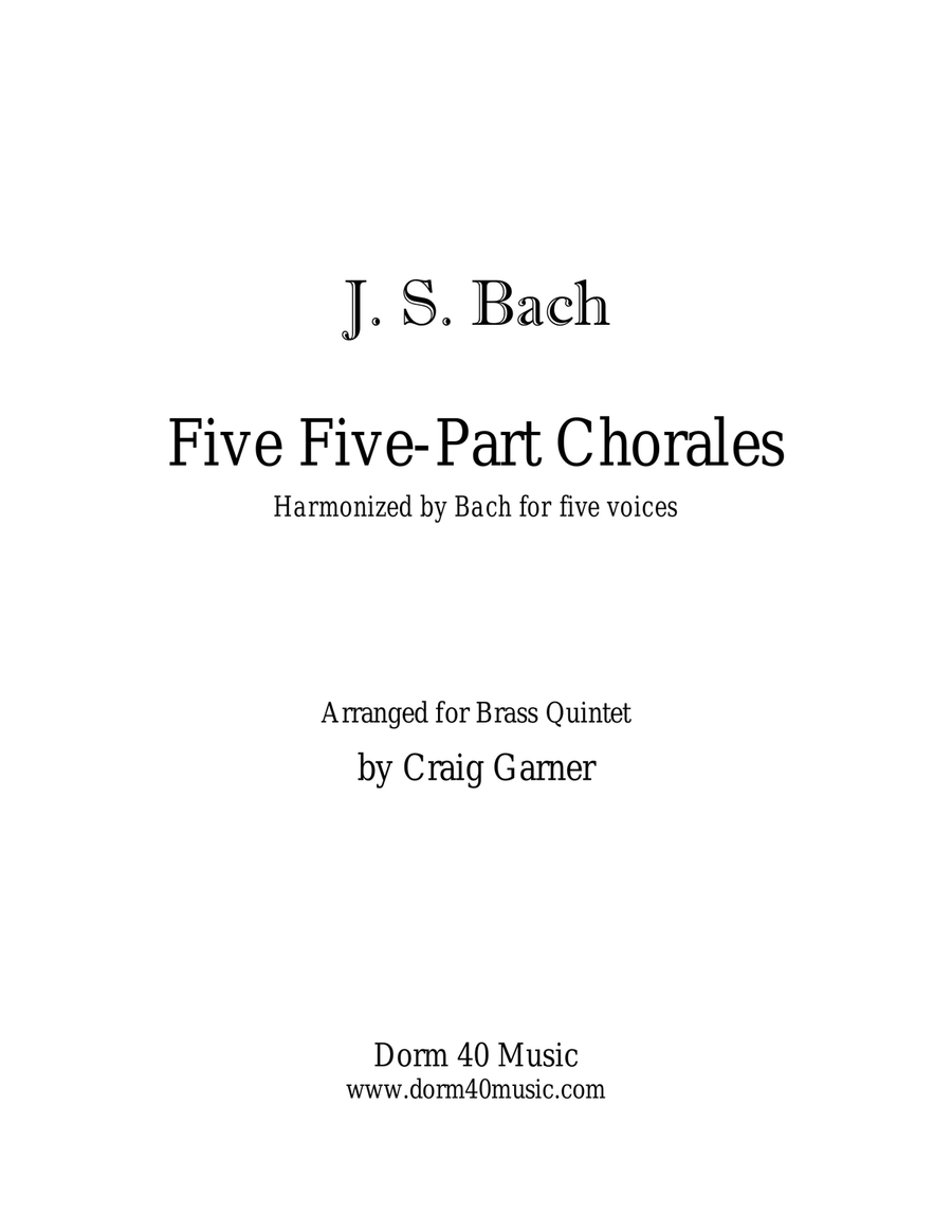 Five Five-Part Chorales Five Five-Part Chorales Brass Ensemble scores gallery preview page 1