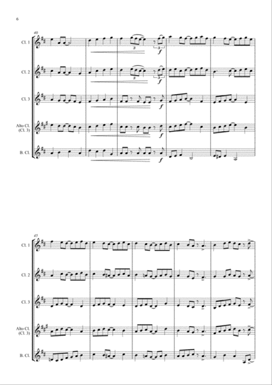 That Christmas Swing Thing... For Clarinet Quartet Clarinet Quartet scores gallery preview page 6