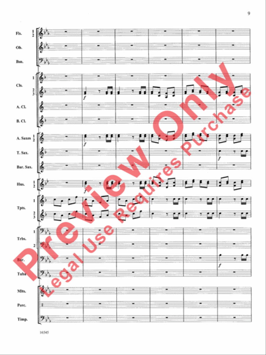 William Tell Overture Concert Band scores gallery preview page 10