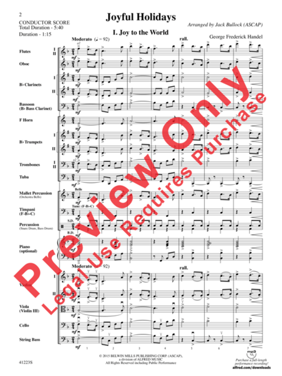 Joyful Holidays Full Orchestra scores gallery preview page 3