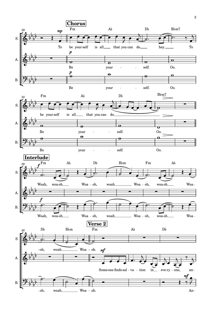 Be Yourself 3-Part scores gallery preview page 2