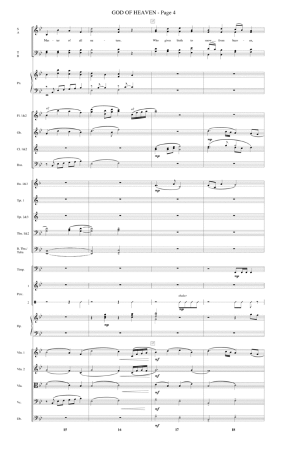 God Of Heaven - Full Score Choir scores gallery preview page 4