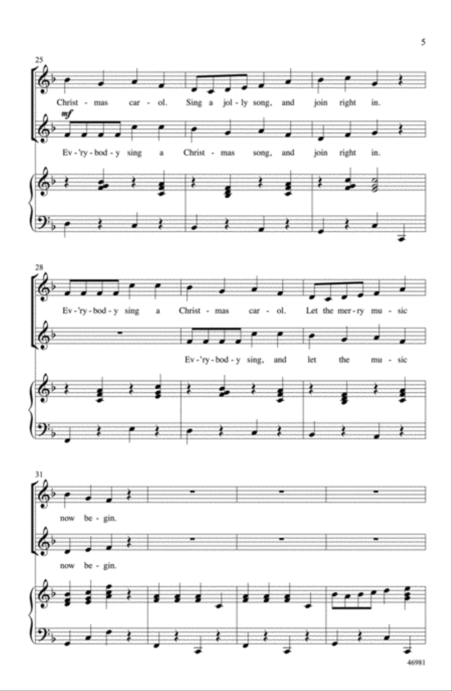 Ev'rybody Sing a Christmas Carol Choir scores gallery preview page 4