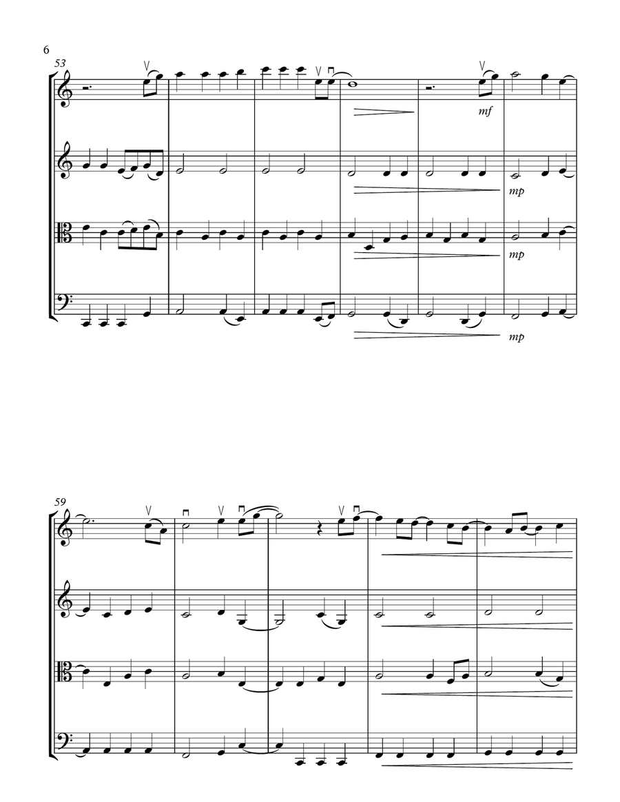 Always Remember Us This Way String Quartet scores gallery preview page 6