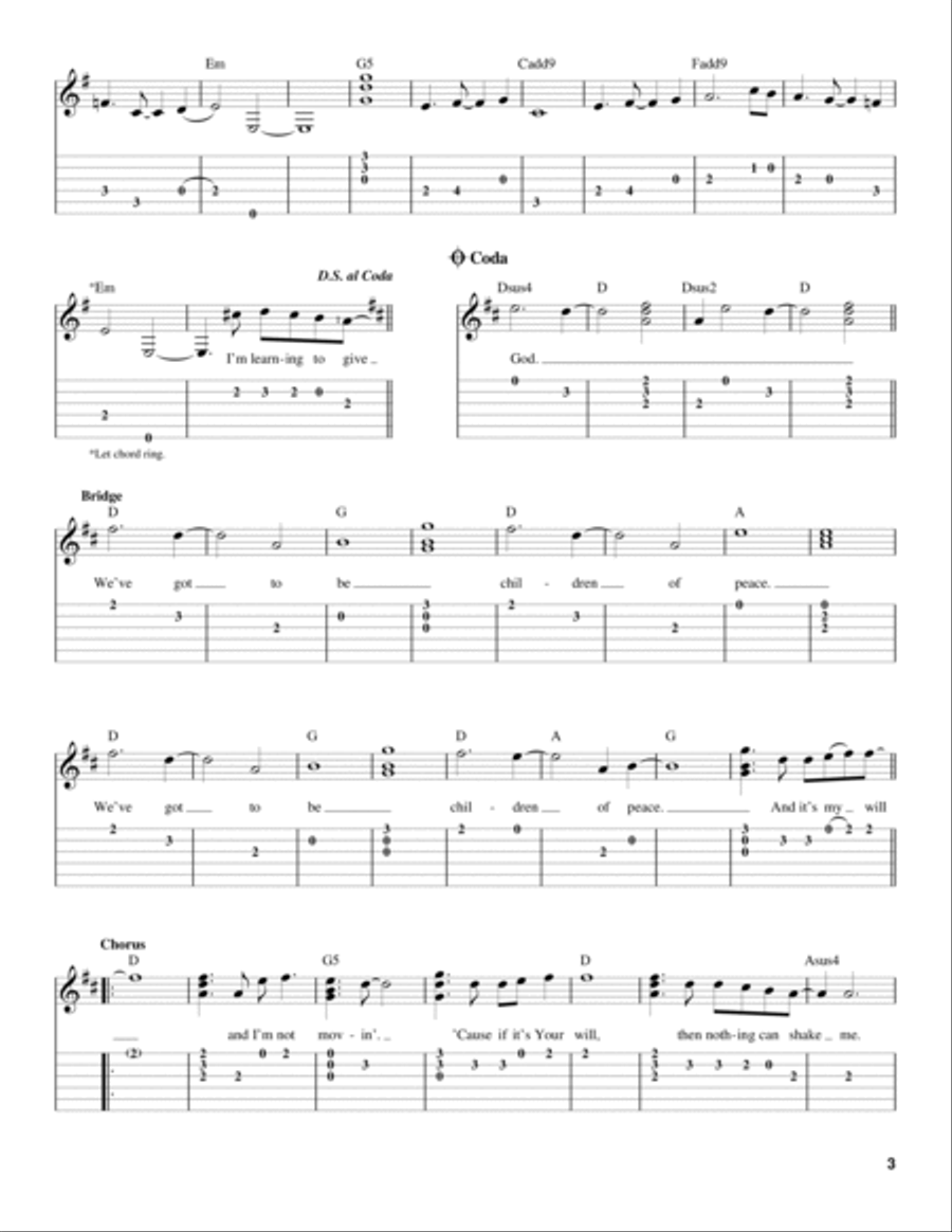My Will My Will Acoustic Guitar scores gallery preview page 3