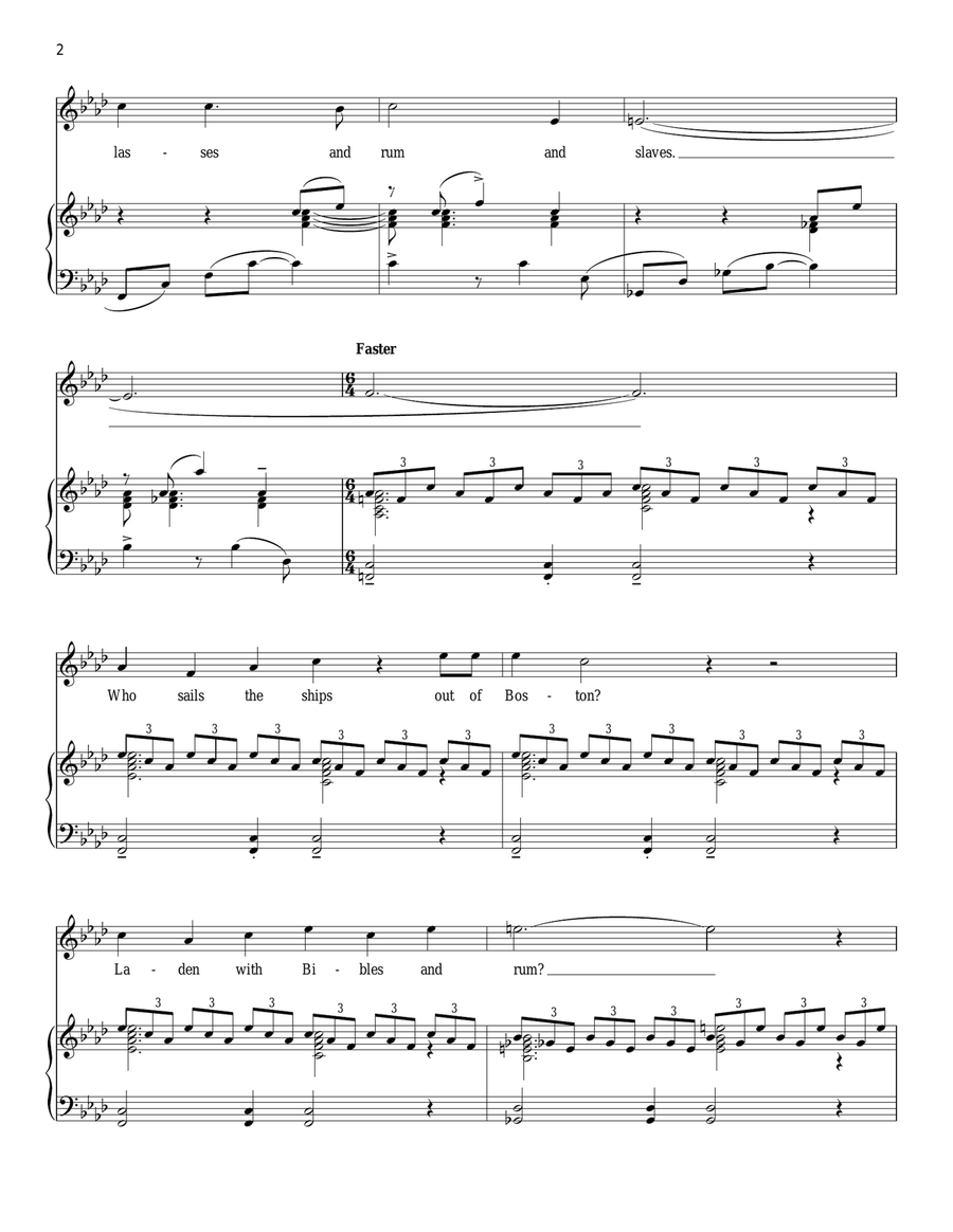 Molasses To Rum (from 1776) Piano, Vocal scores gallery preview page 2