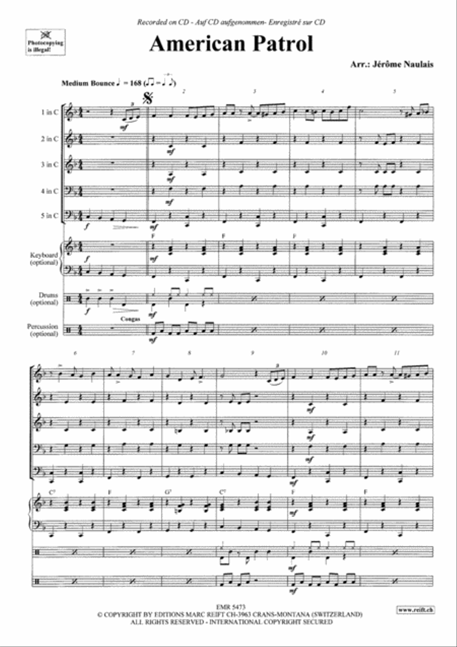 American Patrol Concert Band scores gallery preview page 4
