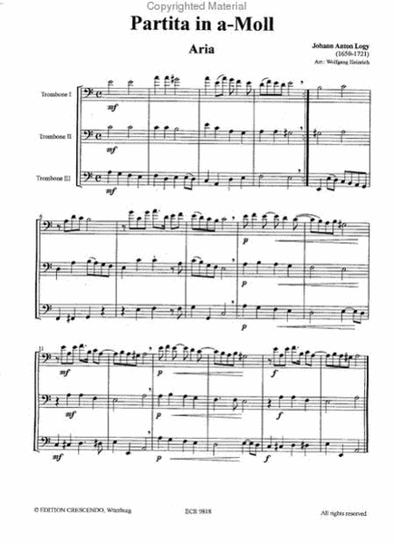 Partita in A-Moll - 3 Trombones