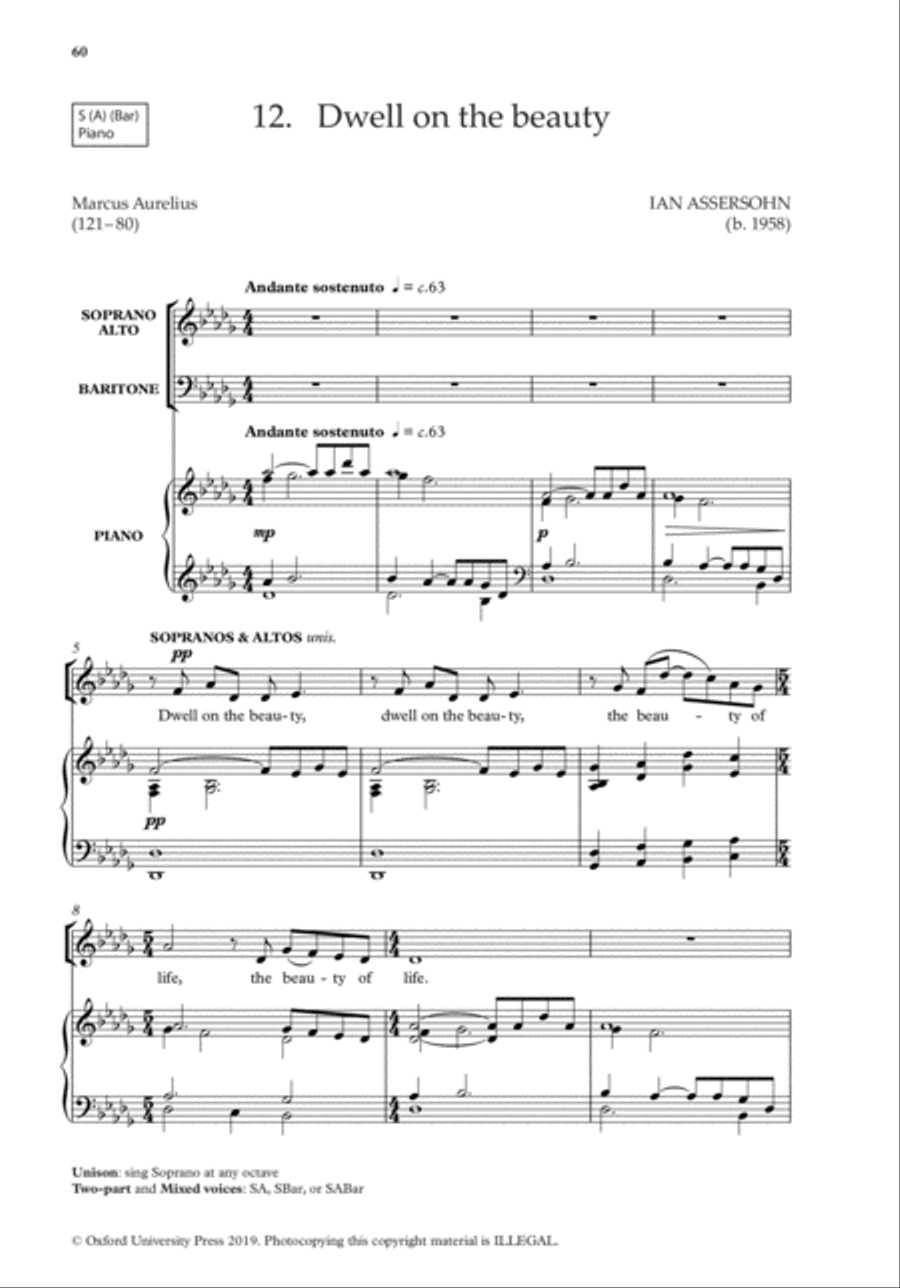 The Oxford Book of Flexible Choral Songs Unison Choir scores gallery preview page 8
