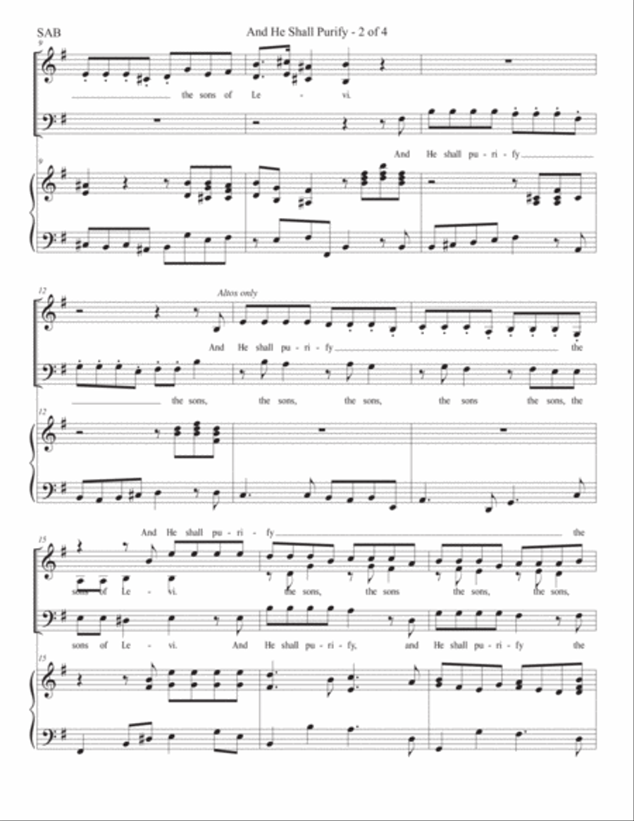 And He Shall Purify - The Messiah for Young Voices (SAB) 3-Part scores gallery preview page 2
