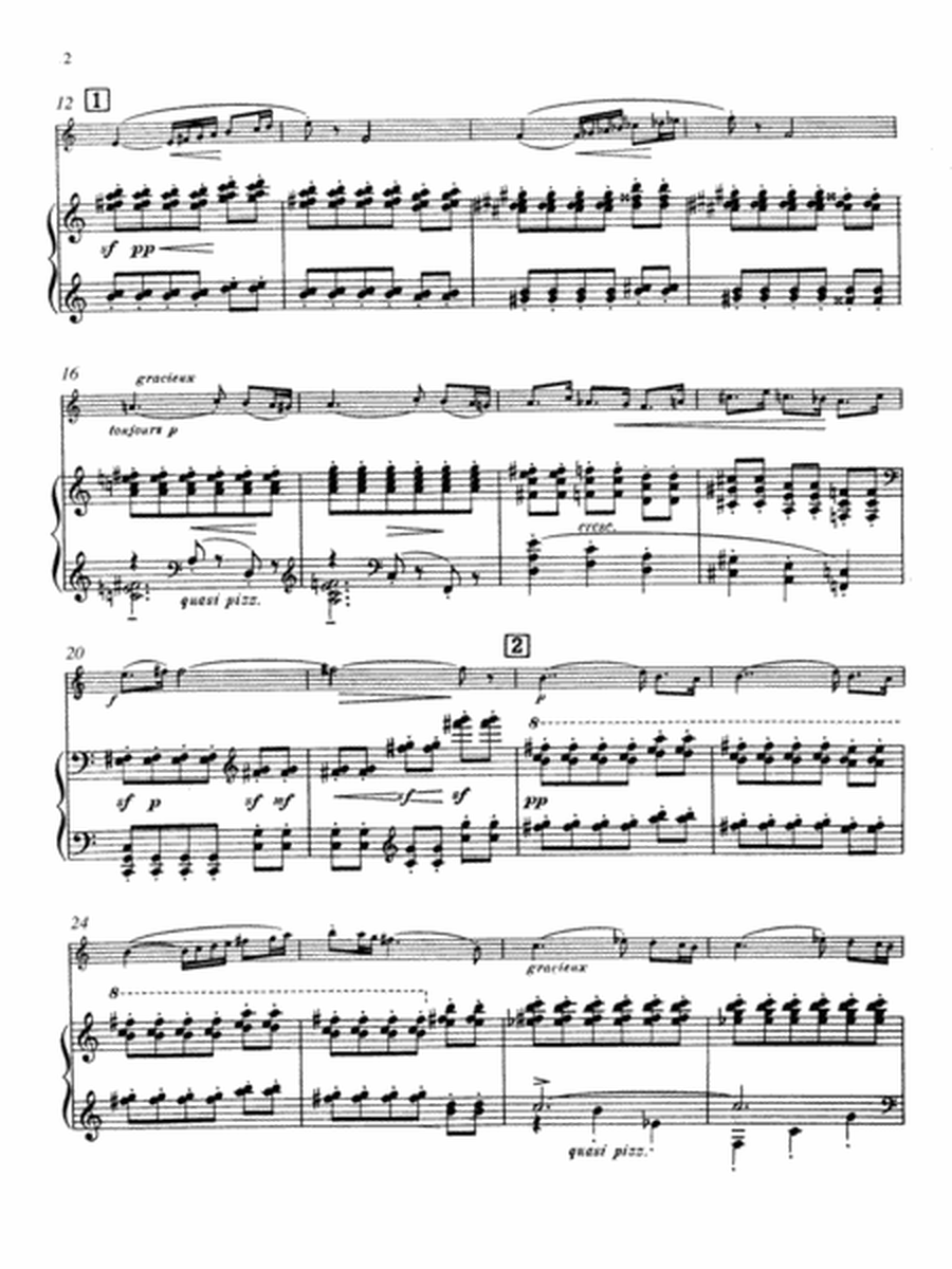D'un matin de printemps for Violin (or Flute) and Piano