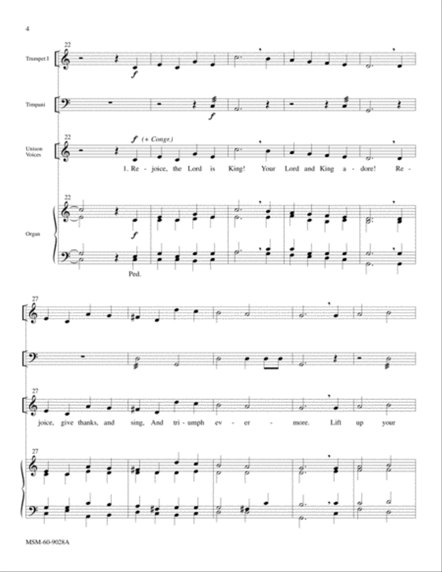 Rejoice, the Lord is King! Choir scores gallery preview page 4