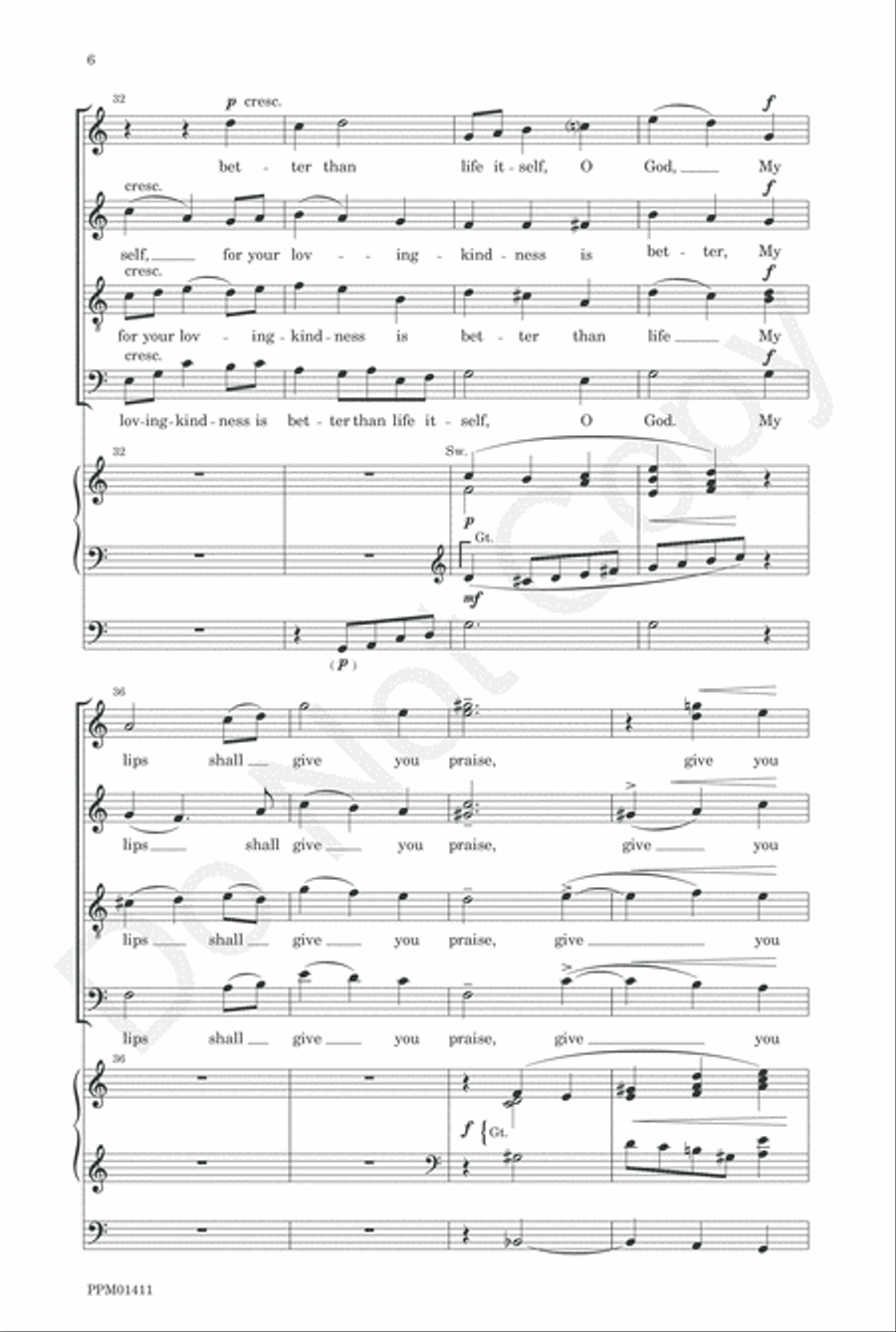 O God, My God, Eagerly I Seek You 4-Part scores gallery preview page 9