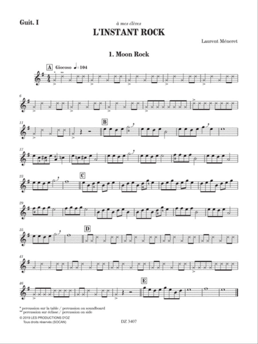 L'instant Rock Guitar Ensemble scores gallery preview page 1