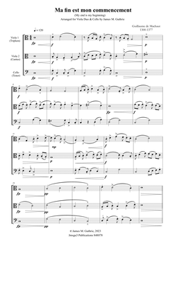 Machaut: Rondeau No. 14 "Ma fin est mon commencement" for Viola Duo & Cello
