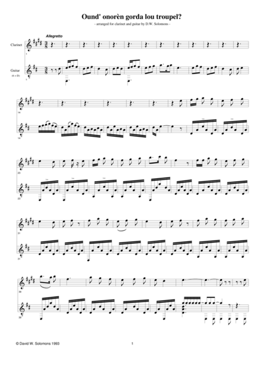 Ound onoren for clarinet and guitar image number null
