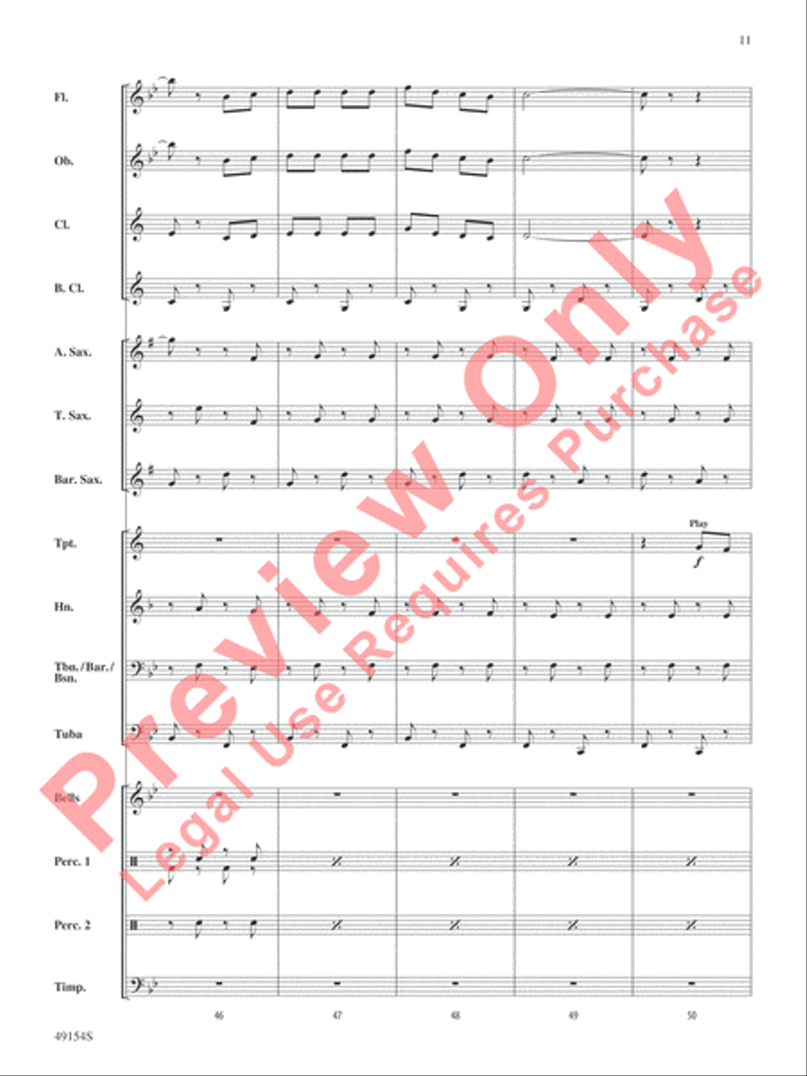 American Mountain Medley Concert Band scores gallery preview page 12