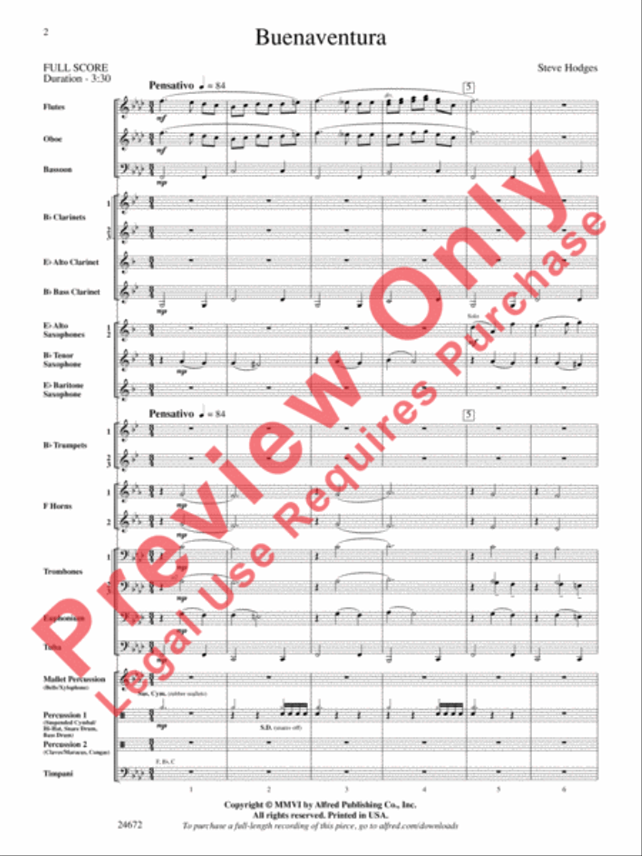 Buenaventura Concert Band scores gallery preview page 3