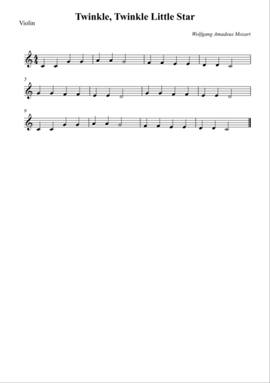 Twinkle, Twinkle Little Star - Easy String Duet scores gallery preview page 2