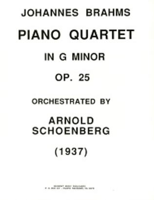 Piano quartet in g minor, op. 25