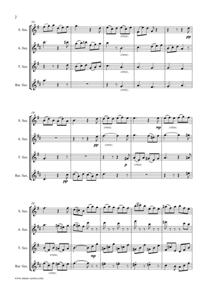 Giga from Corelli Sonata in D minor: Saxophone Quartet image number null
