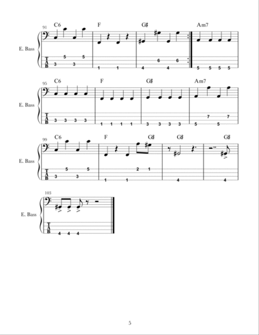 Hayloft Bass Guitar scores gallery preview page 5