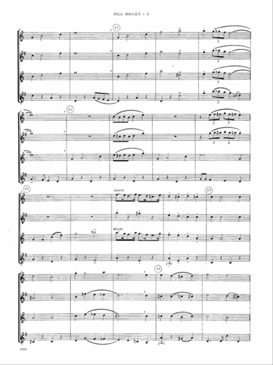 Bill Bailey Saxophone Quartet scores gallery preview page 3